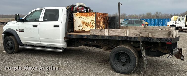 image for item OF9347 2014 Dodge  Ram 5500HD Crew Cab flatbed truck