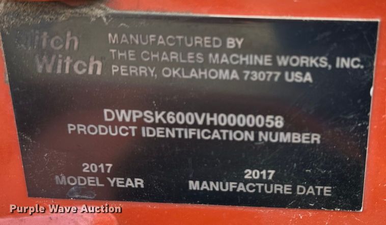 image for item OF9387 2017 Ditch Witch  SK600 compact utility loader