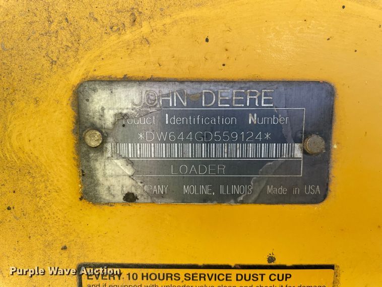 image for item OG9858 1996 John Deere  644G wheel loader