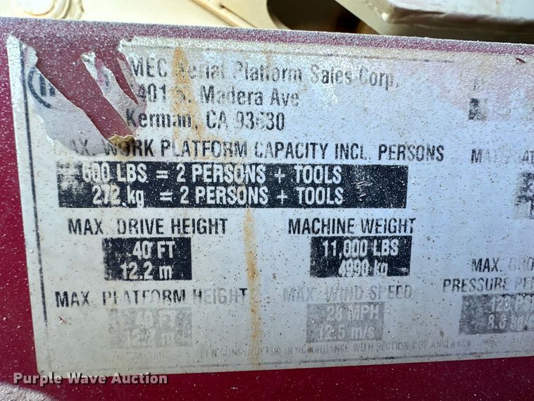 image for item OI9306 2014 MEC 4069 scissor lift