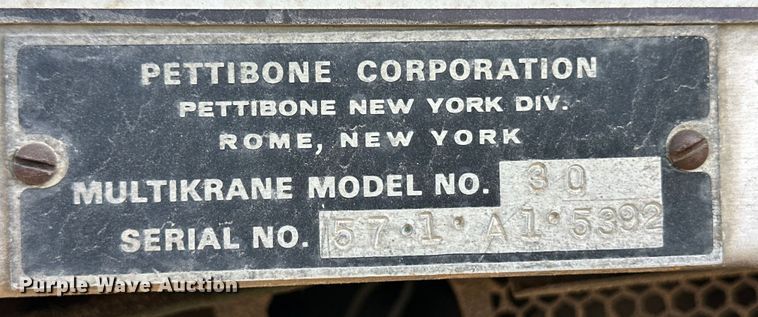 image for item OI9323 1975 Pettibone  30 crane