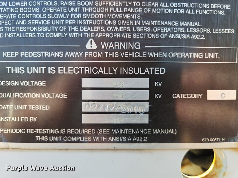 image for item OK9853 2010 Ford F550 Super Duty XL bucket truck