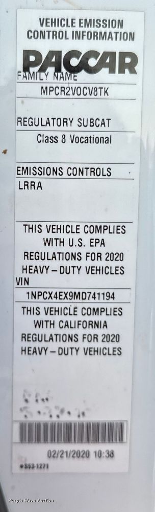 image for item OM9309 2021 Peterbilt  567 dump truck