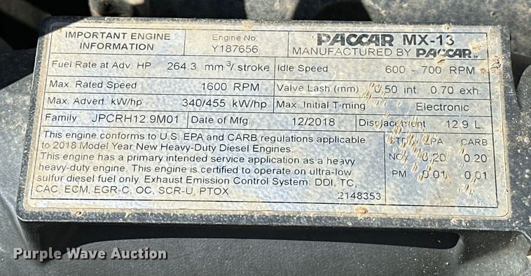 image for item OM9362 2020 Peterbilt  567 dump truck