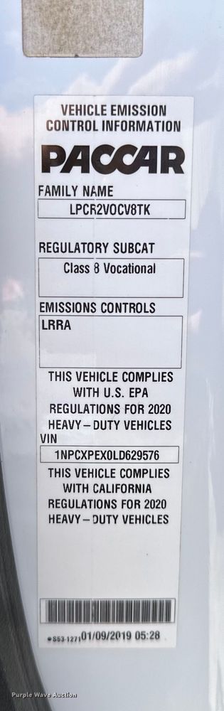 image for item OM9362 2020 Peterbilt  567 dump truck