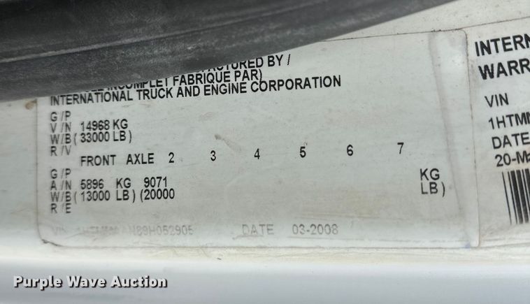 image for item OM9945 2009 International  DuraStar 4300 bucket truck