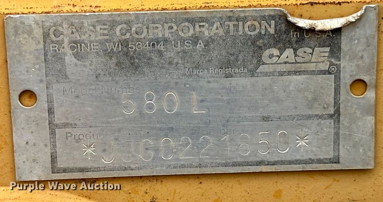 image for item DG4309 1996 Case 580L backhoe