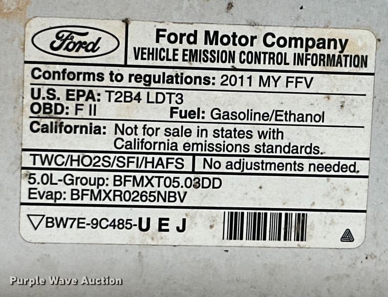 image for item DG4320 2011 Ford F150 SuperCrew pickup truck