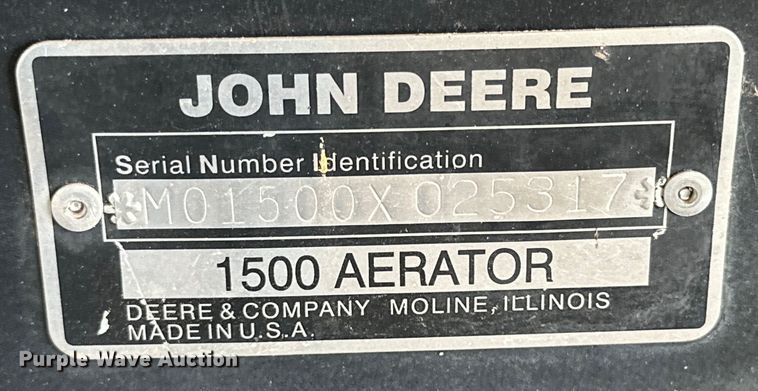 image for item DG4322 John Deere Aerocore 1500 aerator