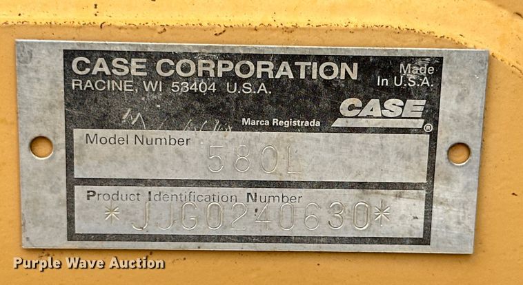 image for item DG4325 1998 Case 580L Series 2 backhoe