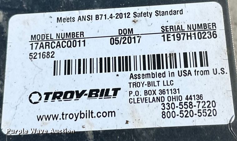 image for item DG4353 Troy-Bilt ZTR lawn mower