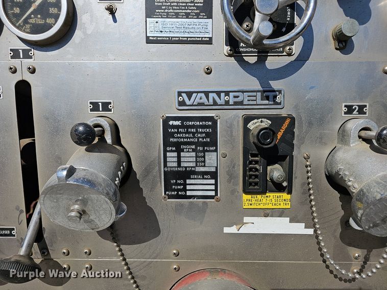 image for item DM1584 1985 Van Pelt Spartan fire truck