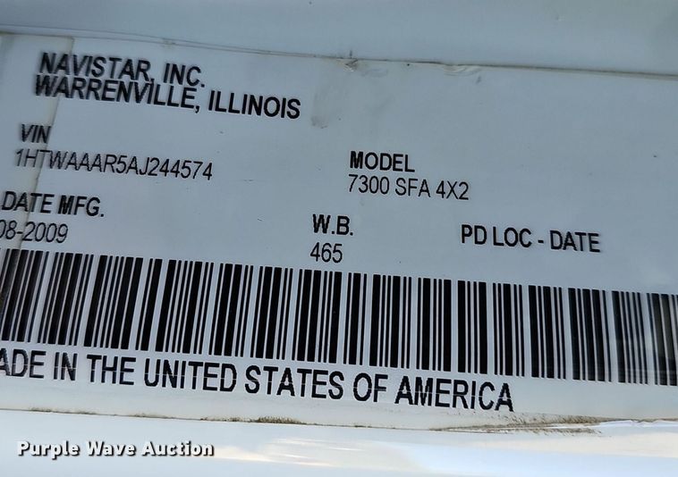 image for item DM1586 2010 International  WorkStar 7300 dump truck