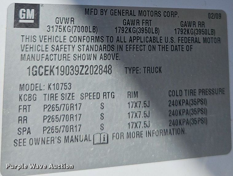 image for item DM1602 2009 Chevrolet Silverado 1500 Ext. Cab pickup truck