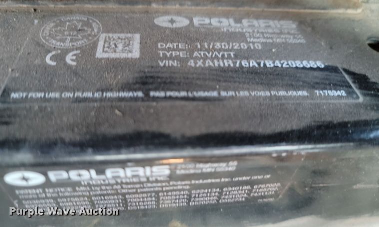 image for item DP3437 2011 Polaris  Ranger 800 utility vehicle