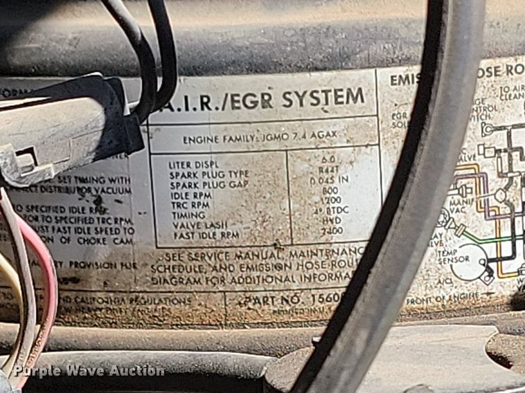 image for item DP3448 1988 Chevrolet  C70 dump flatbed truck