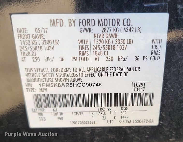 image for item DP3449 2017 Ford  Explorer Police Interceptor  SUV