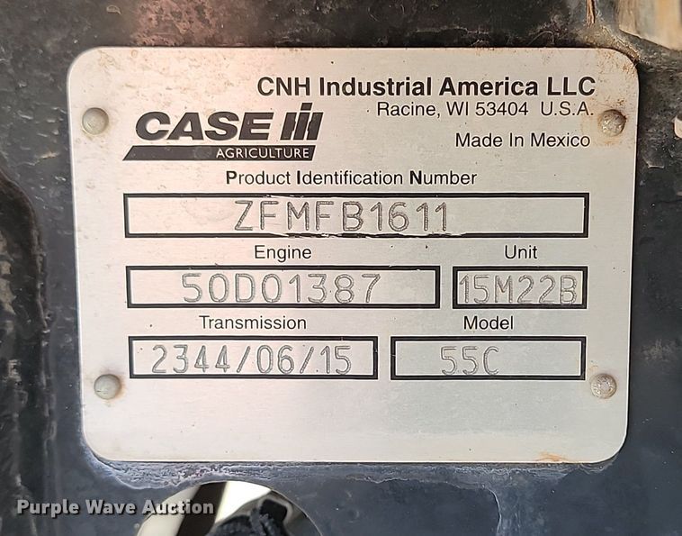 image for item DP3488 2015 Case  55C MFWD tractor