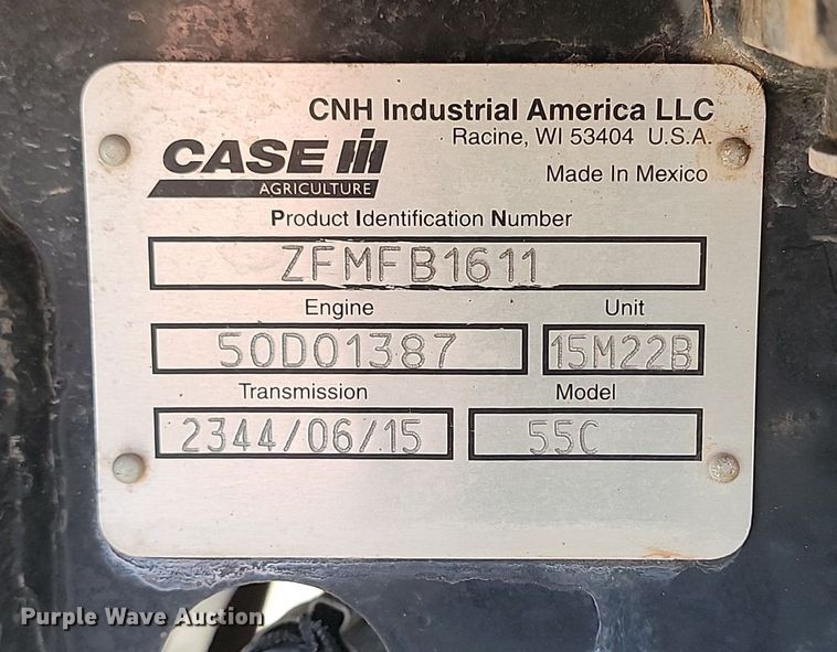 image for item DP3488 2015 Case  55C MFWD tractor