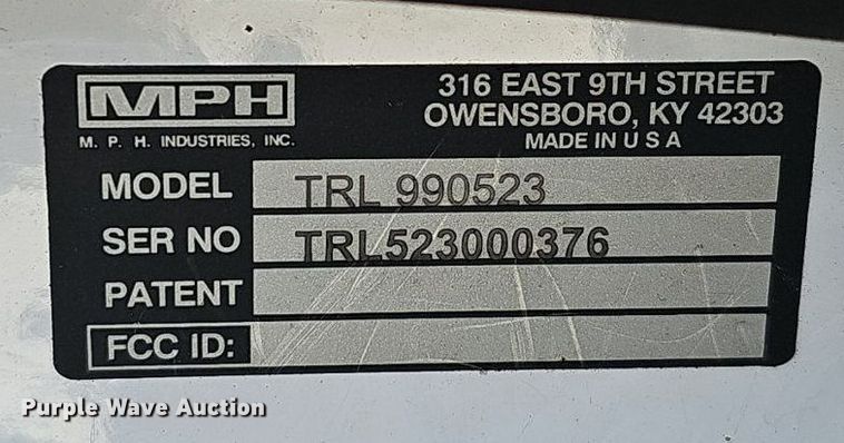 image for item DQ8703 1999 M.P.H. Industries TRL990523 radar trailer