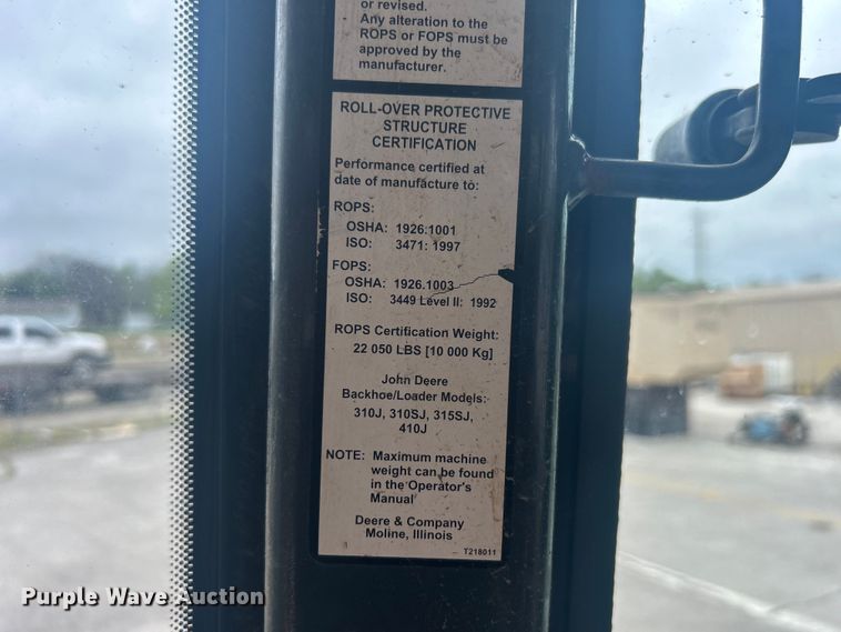 image for item EG0288 2009 John Deere 310SJ backhoe