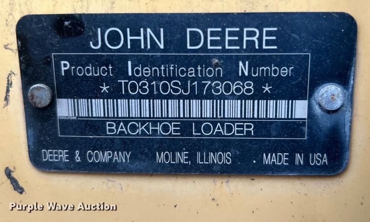 image for item EG0288 2009 John Deere 310SJ backhoe