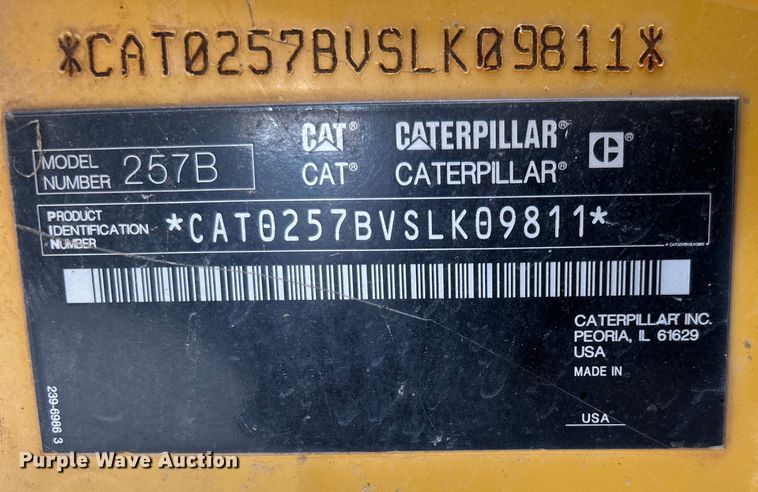 image for item EG0293 2010 Caterpillar 257B Series II tracked skid steer loader
