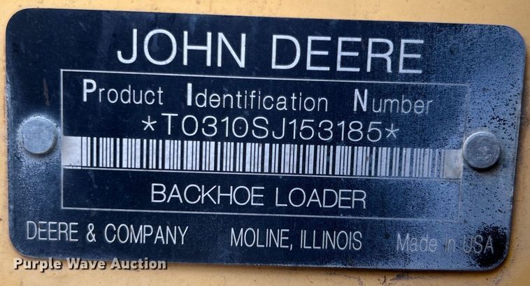 image for item EG0306 2008 John Deere 310SJ backhoe