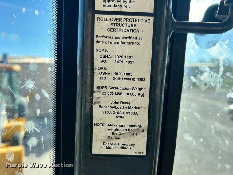 image for item EG0330 2009 John Deere 310SJ backhoe