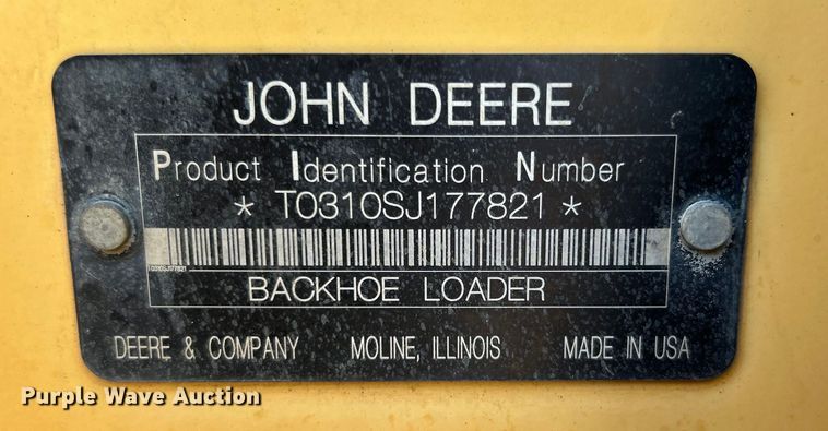 image for item EG0330 2009 John Deere 310SJ backhoe