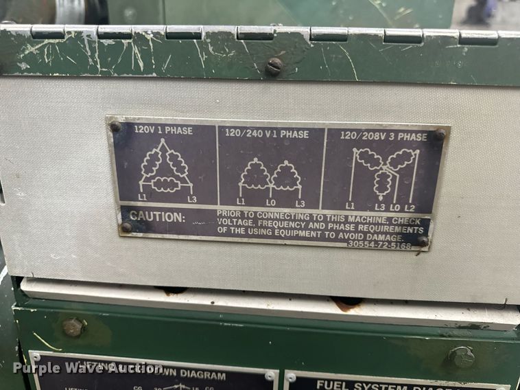 image for item EH6620 1986 Libby Welding Co. Inc. MEP003A generator set