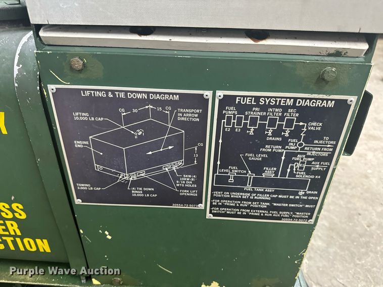 image for item EH6620 1986 Libby Welding Co. Inc. MEP003A generator set