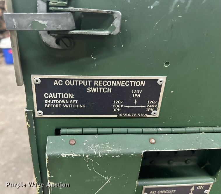 image for item EH6620 1986 Libby Welding Co. Inc. MEP003A generator set