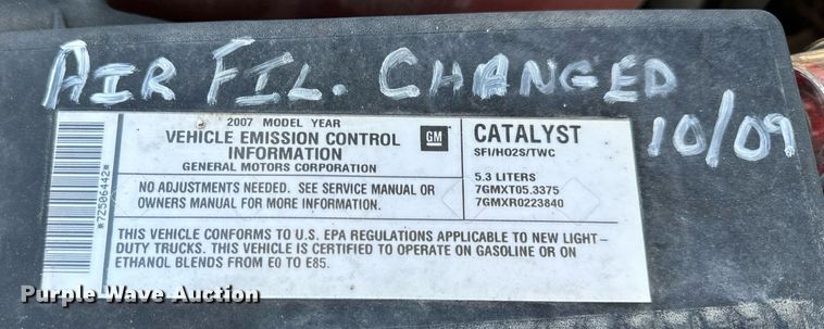 image for item EH6630 2007 Chevrolet Silverado 1500 pickup truck