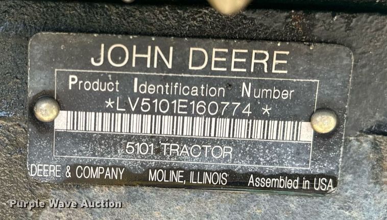 image for item EH6639 2009 John Deere 5101E MFWD tractor