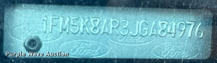 image for item EH6656 2018 Ford Explorer Police Interceptor SUV