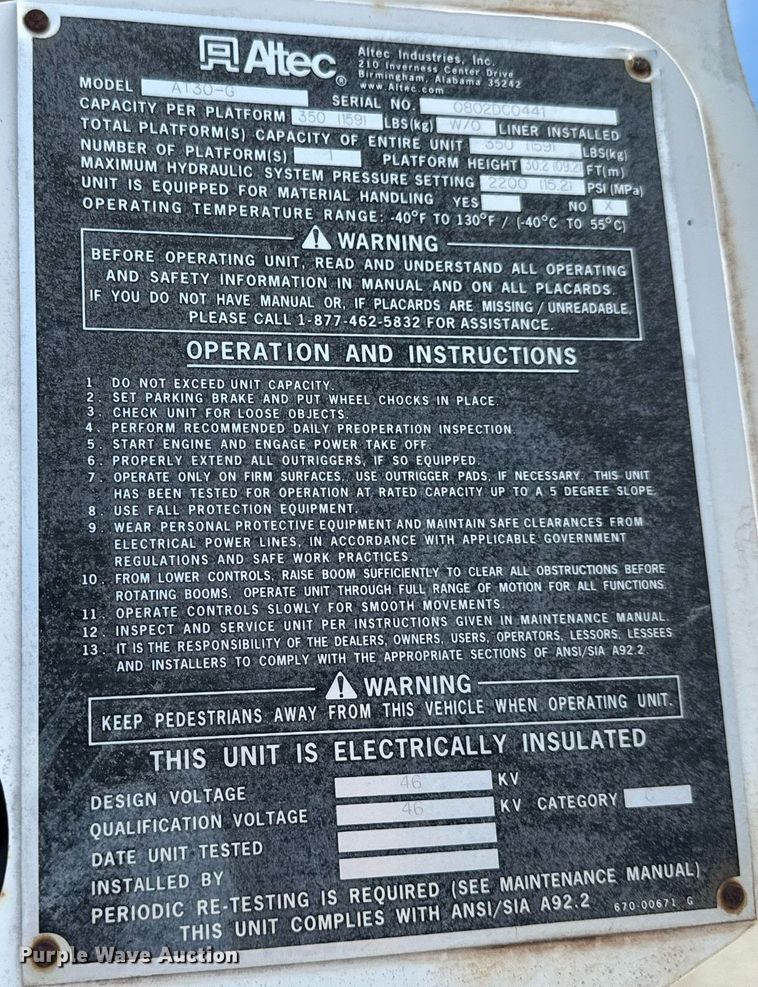 image for item EH6658 2002 Ford F450 Super Duty XL bucket truck