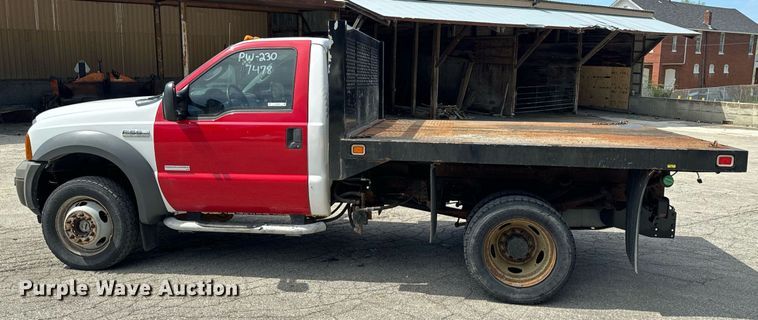 image for item EH6659 2005 Ford F550 Super Duty XL dump flatbed truck