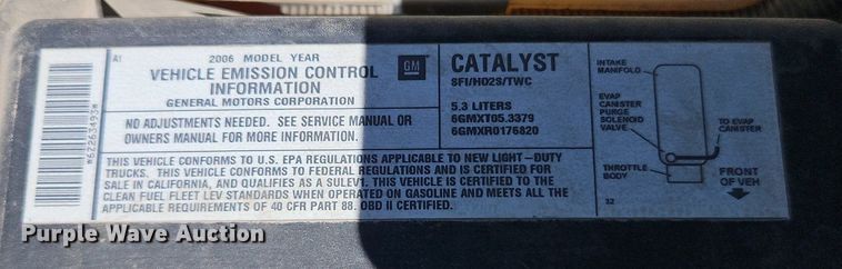 image for item EI3702 2006 Chevrolet  Silverado 1500 Ext. Cab pickup truck