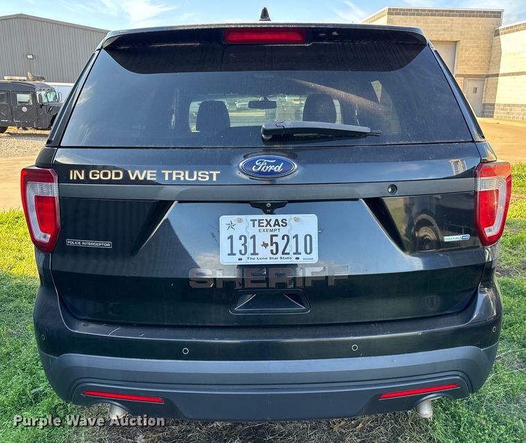 image for item EJ0365 2016 Ford Explorer Police interceptor SUV