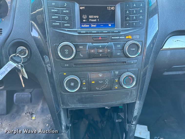 image for item EJ0372 2017 Ford Explorer Police interceptor SUV