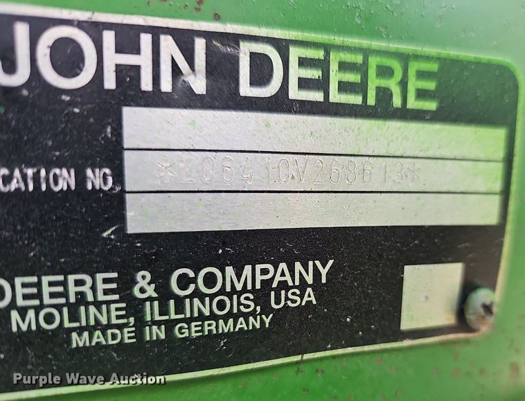 image for item EJ6241 2000 John Deere 6410 MFWD tractor