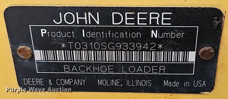 image for item EJ6243 2004 John Deere 310SG backhoe