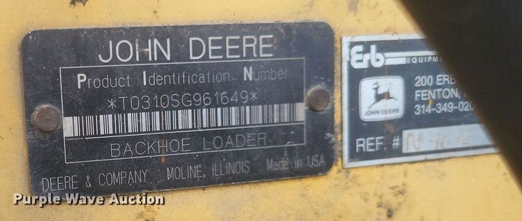 image for item EJ7884 2007 John Deere 310SG backhoe