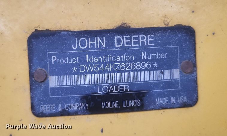 image for item EJ7885 2010 John Deere 544K wheel loader