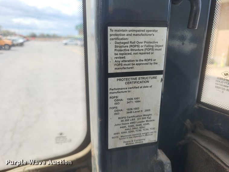 image for item EJ7891 2011 John Deere 544K wheel loader