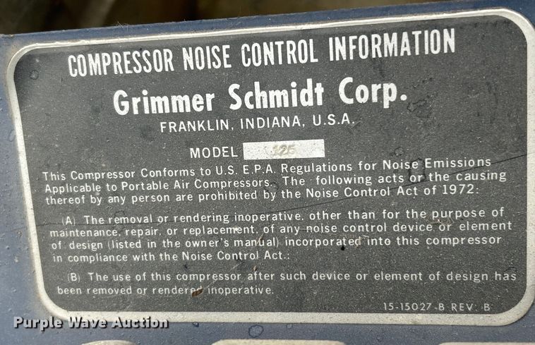 image for item EK4450 Grimmer Schmidt 125 air compressor