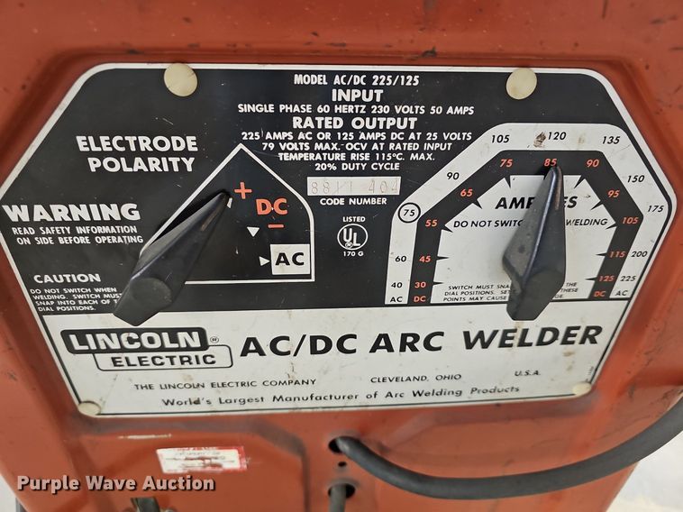 image for item EK5728 (2) Lincoln Electric AC/DC welders