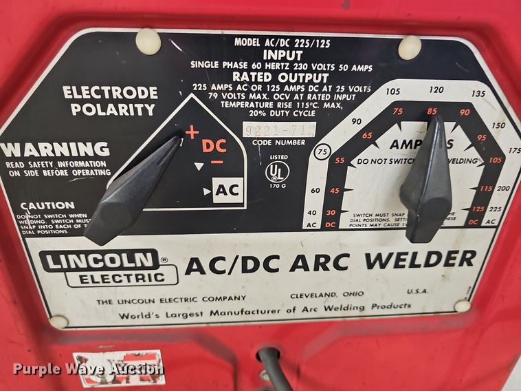 image for item EK5729 (2) Lincoln Electric AC/DC welders