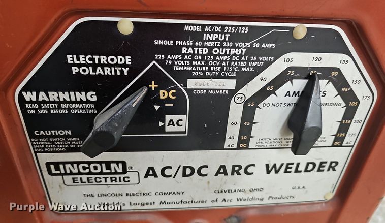 image for item EK5733 (2) Lincoln Electric AC/DC welders 